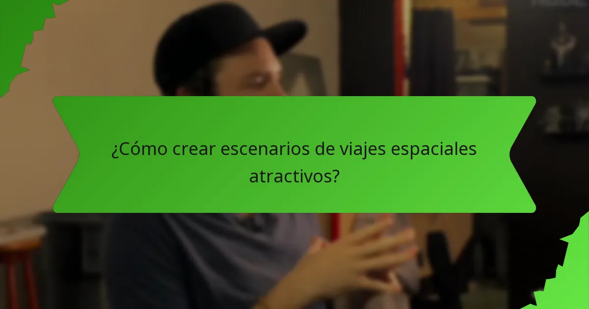 ¿Cómo crear escenarios de viajes espaciales atractivos?