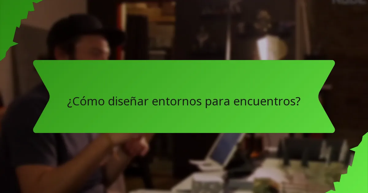 ¿Cómo diseñar entornos para encuentros?