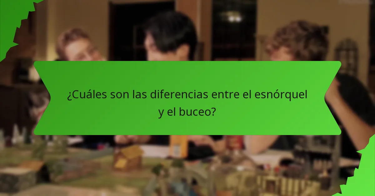 ¿Cuáles son las diferencias entre el esnórquel y el buceo?