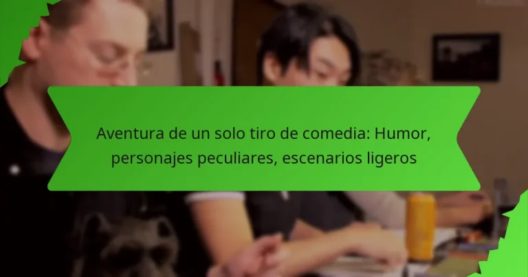 Aventura de un solo tiro de comedia: Humor, personajes peculiares, escenarios ligeros