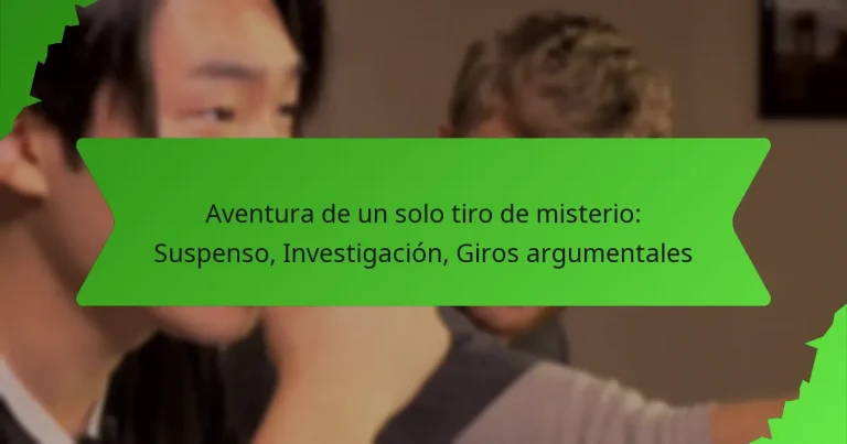 Aventura de un solo tiro de misterio: Suspenso, Investigación, Giros argumentales