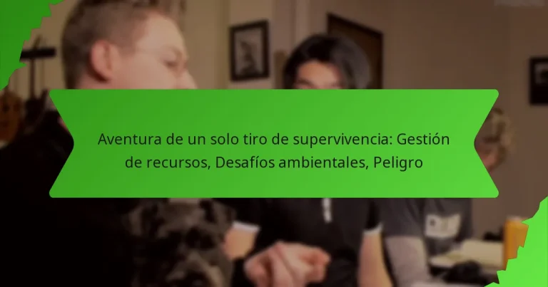 Aventura de un solo tiro de supervivencia: Gestión de recursos, Desafíos ambientales, Peligro