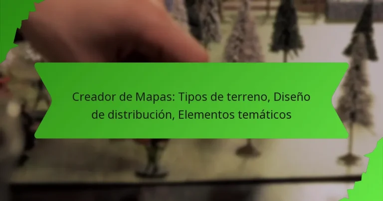 Creador de Mapas: Tipos de terreno, Diseño de distribución, Elementos temáticos